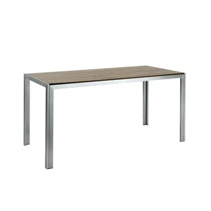 All Season Outdoor Stainless Steel and Teak Wood Garden Patio Benches