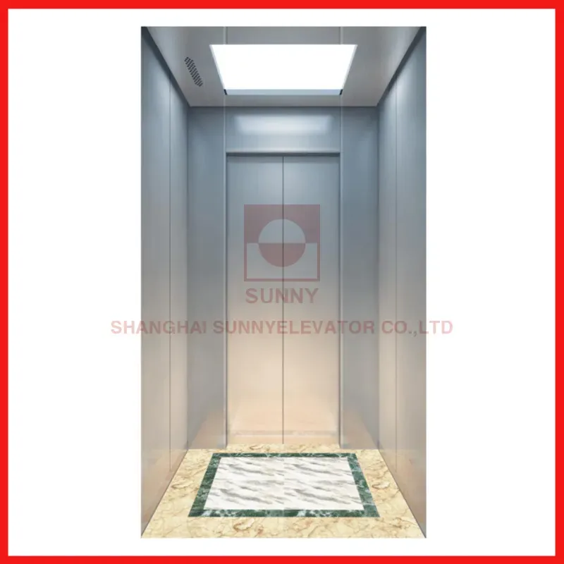 Home Passenger Elevator with Vvvf Machine Room Hairline Stainless Steel