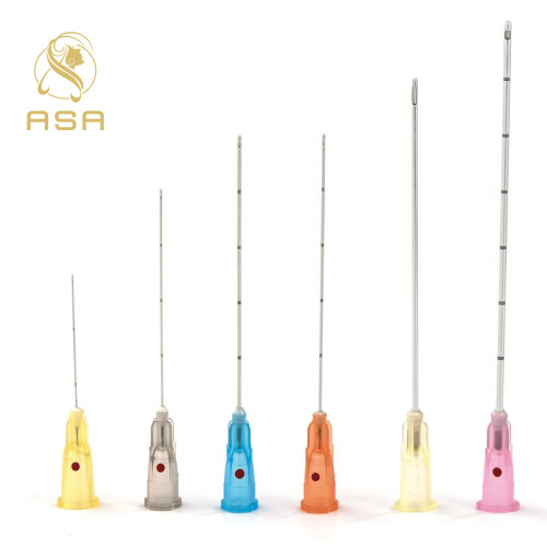 Hyaluronic Acid Injection Micro Cannula ce dermalfiller blunt tip port trocar micro cannula Manufactory