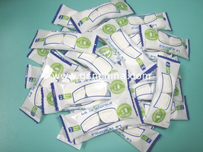 pocket handkerchief compressed towel with private label in candy bag