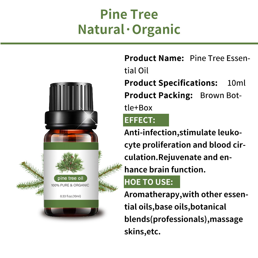 Aceite esencial de árbol de pino puro