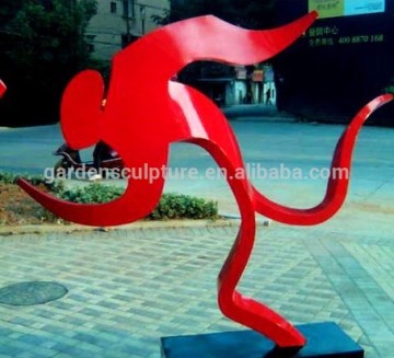 QUYANG JINKUN CARVING stainless steel sport man GARDEN SCULPTURE