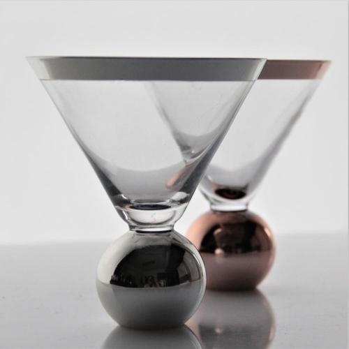 Red Wine Glasses stemless martini cocktail glasses set with ball base Factory