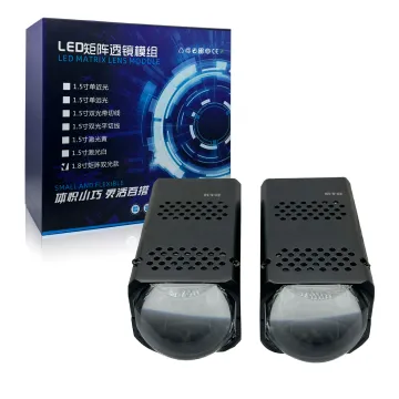 High Brightness Bi-LED 1.8 Inch Projector Headlight Kit - Dual Cups 12V/24V 6000K