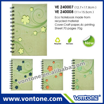 recycled paper note book school notebook cover designs