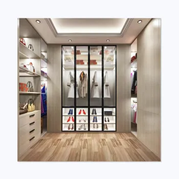 Luxury LED Lighted Glass Door Wardrobe: A Modern Solution for Your Dream Bedroom Closet