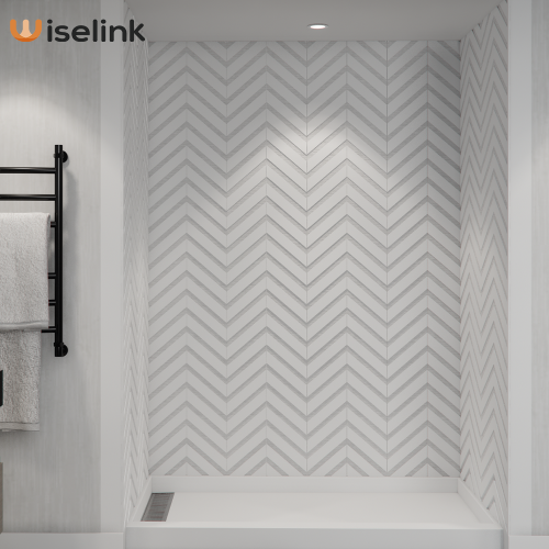 3 x 8 '' Chevron Cultucted Marble Swon