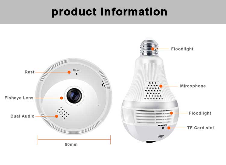 Full HD 1080P Indoor Ip Light Camera