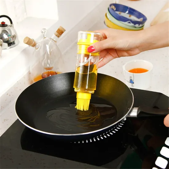 oil & sauce bottle silicone basting brush for cooking baking BBQ kitchen tool