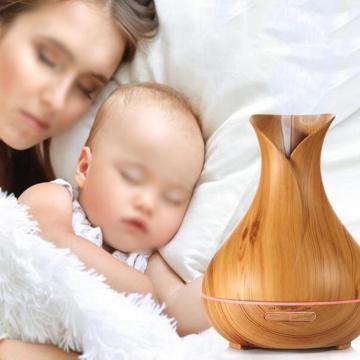 Wood Flower Design Travel Soothing Ultrasonic Diffuser 400ml
