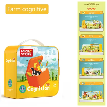 Stereoscopic 3D Puzzle Models: Engaging Farm-Themed Brain Teasers for Children's Manual Development