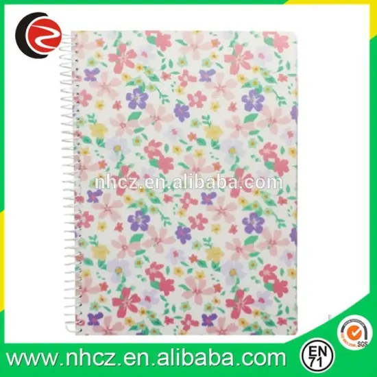 A4 CMYK printing spiral PP notebook