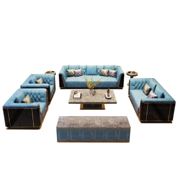 Luxury Royal Velvet Modular Sofa Set - Durable Fabric for Living Room & Hotel Furniture
