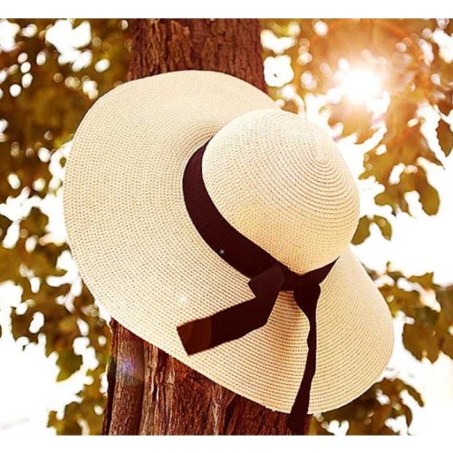 Cowboy Hats Foldable Bowknot Wide Brim Straw Hat Summer Manufactory