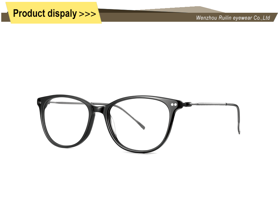 Cat Eye Acetate Metal Eyeglass Frames