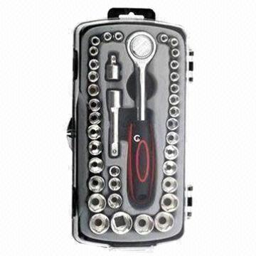 39-piece Tool Set, Made of Carbon Steel, 1 Piece Carrying Box