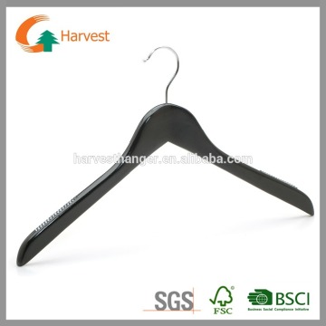 Branded beech wood clothes hanger