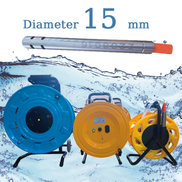 Righello in acciaio portatile per misurazione della profondità del pozzo d'acqua - da 50 a 500 m