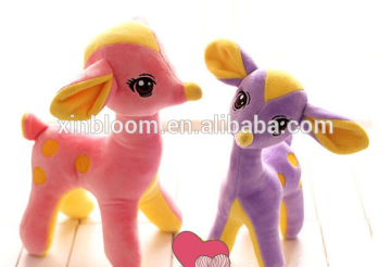 animal sika deer and giraffe modeling plush pendant toy doll with strong chuck