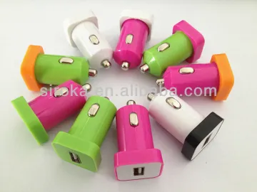 12/24V Single mini USB charger 5V 1A electric car charger for Apple Android phones