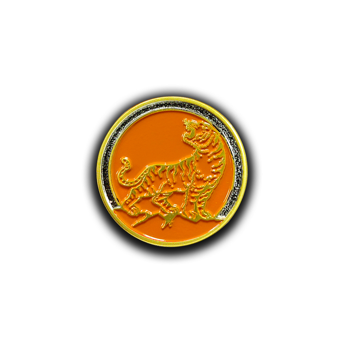 Custom Animal Bracious Tiger Badge Pin