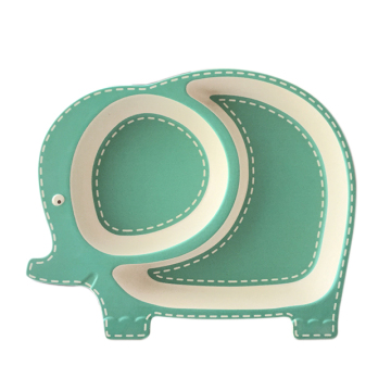 customized unbreakable bio bamboo fiber kids divided dinner plate