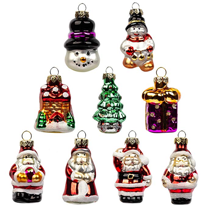 Mini Christmas Glass Ornaments