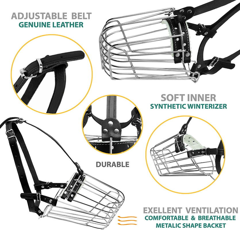 Reinforced Cage-Muzzle for Large Dogs