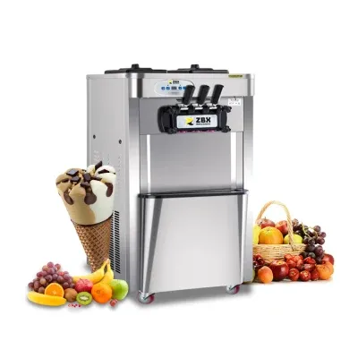 2+1 Flavor Countertop Soft Serve Ice Cream Machine Commercial Ice Cream Makers for Restaurants Snack Bars Supermarkets