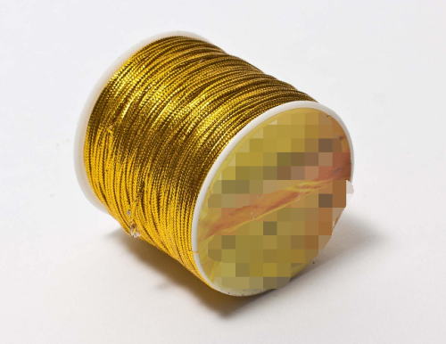 Shining gold metallic elastic cord with roll