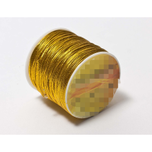 Cabo elástico metálico de ouro brilhante com rolo