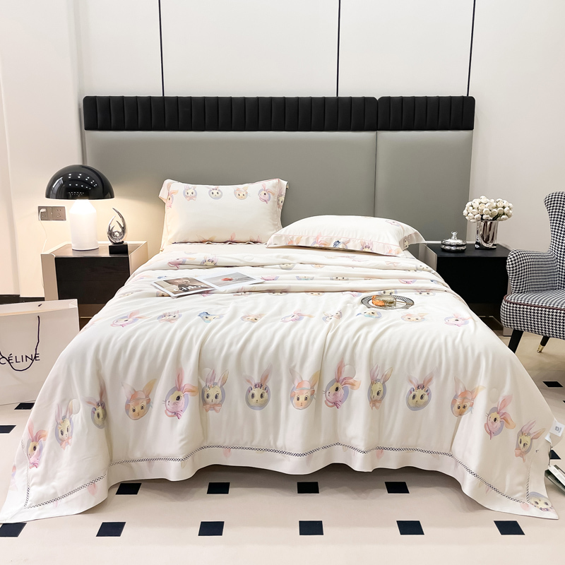 Cute Pattern Modal Bedding Set - Fresh Small Design 4pcs Comforter Sheet