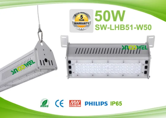 2016 Better price 50W 120lm/w LED linear high bay light with different beam angles