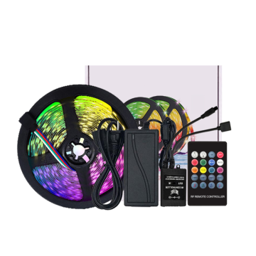 कस्टम 12V संगीत नियंत्रण RGB स्ट्रिप लाइट किट - वाटरप्रूफ IP65 IR 20 -कुंजी रिमोट