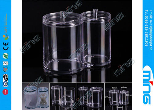 Cotton Ball Swab Holder Clear Acrylic Display Stands For Stores