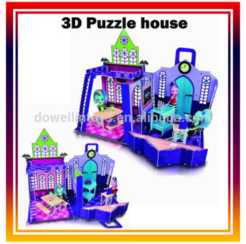Russian 3D Puzzle child toys 3D DIY house