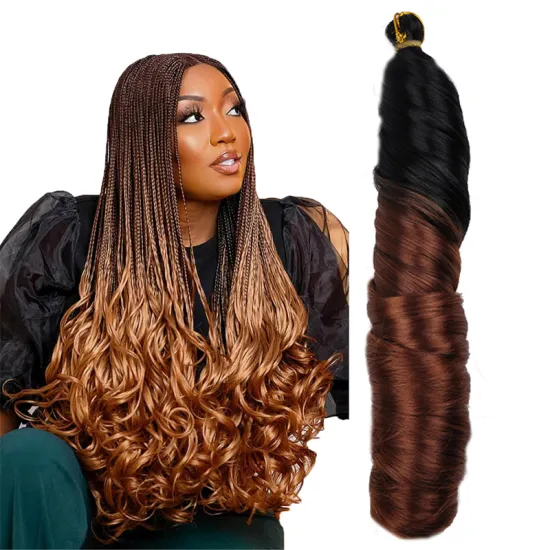 150g 20inch 22inch 24inch PonyStyle Crochet Braid Attachments Braids Spiral French Curls Extension Synthetic Curly Braiding Hair
