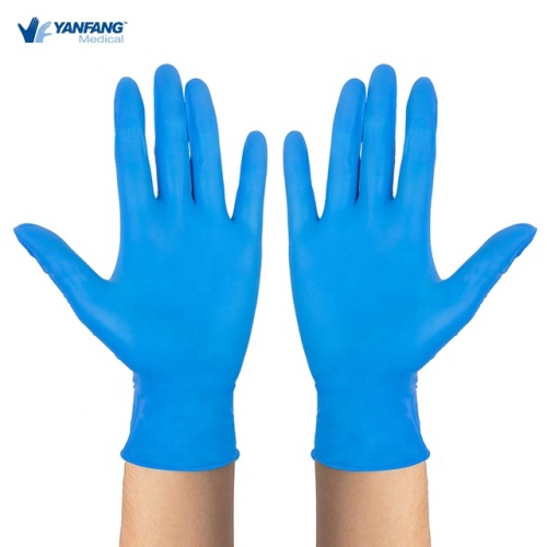 Precio competitivo Polvo Guantes de nitrilo de examen desechable gratis