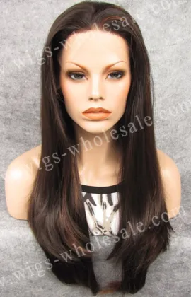 Natural straight brown High Quality Synthetic Lace Front Wig gabor wigs