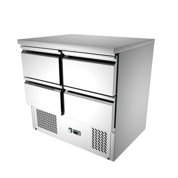 Commercial Stainless Steel 304 0.9m 4 Drawers Static Cooling Salad Bar Work Bench