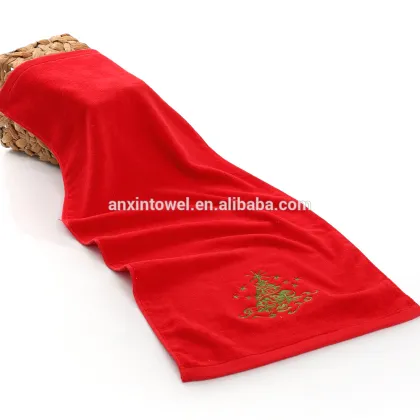 Luxury Sof emboridery China Christmas towel sets Holiday gifts