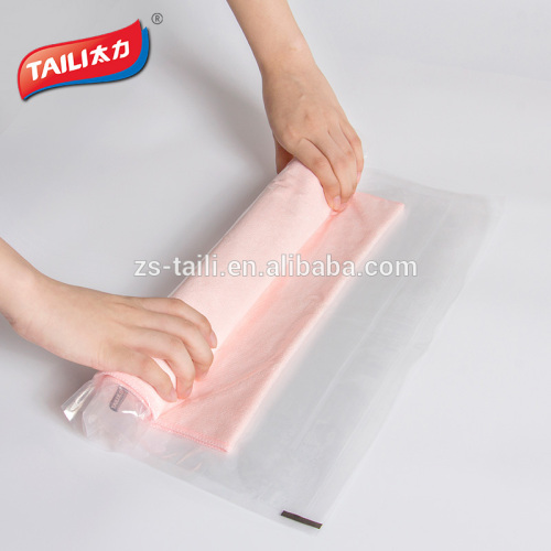 Nylon PE eco-friendly roll up travel use plastic storage vacuum bag