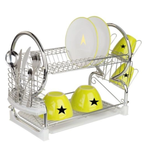 Custom steel dish rack for kitchen