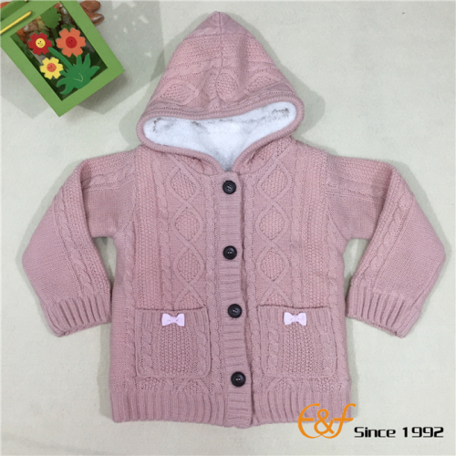 Coral fleece tjock hoodie cardigan tröja