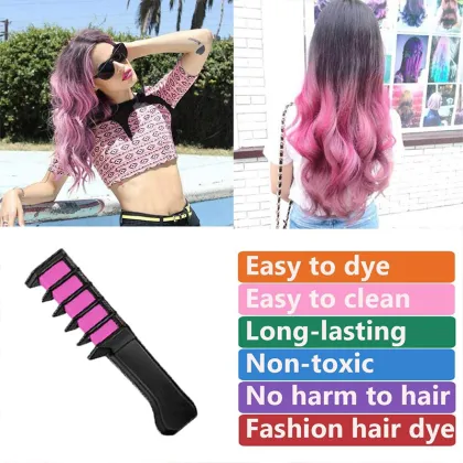 Washable Hair Chalk Comb for Kids with Light Hair Color