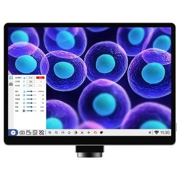 Câmera de microscópio de touchpad LCD de 10,5 polegadas com 8,0MP e sistema Android embutido