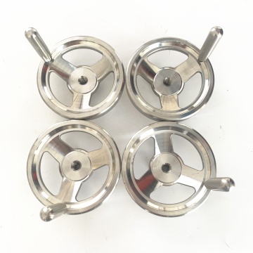 Round silver-white cast iron hand wheel for machine tool processing