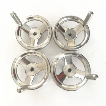 Round silver-white cast iron hand wheel for machine tool processing