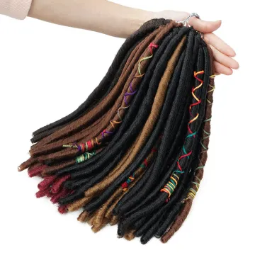 wholesale Faux Locs Crochet Braids Hair Synthetic Braiding Hair Soft Crochet Hair Extensions Burgundy Black Fiber