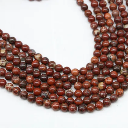 Natural Crystal Loose Beads Safflower Stone Round Beads